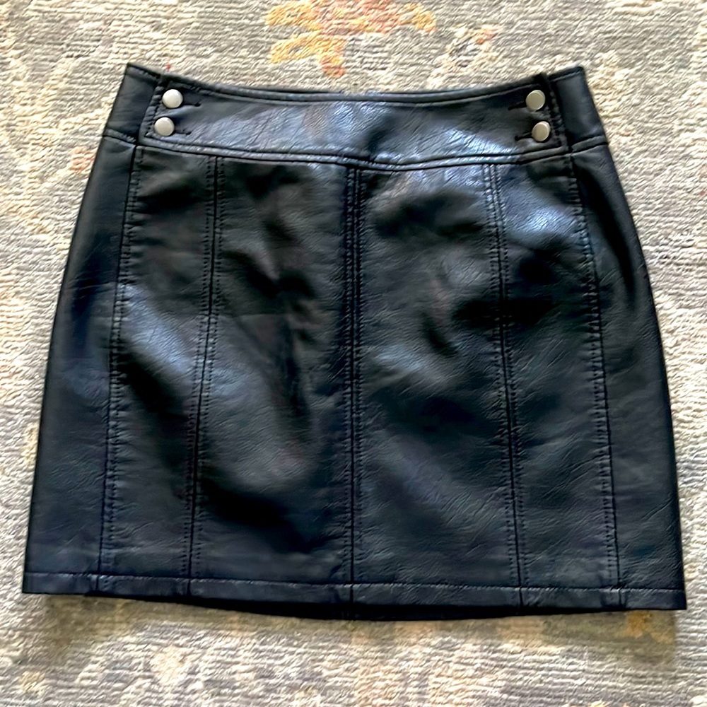 Free people faux leather skirt